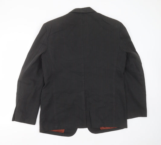 Lakeland Mens Grey Striped Cotton Jacket Blazer Size 40