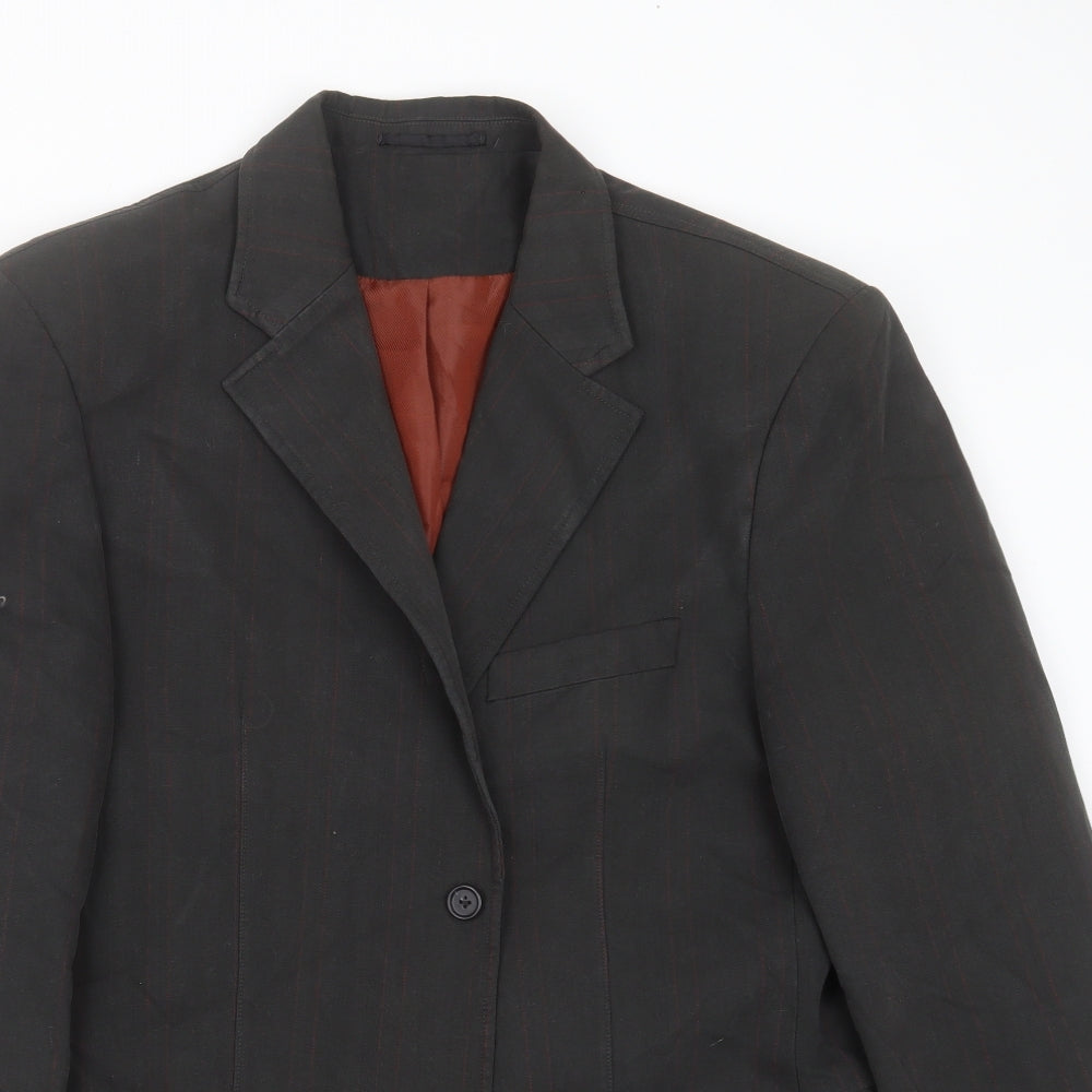 Lakeland Mens Grey Striped Cotton Jacket Blazer Size 40