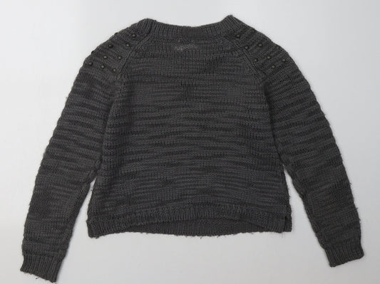 Tammy Girls Grey Acrylic Pullover Sweatshirt Size 14-15 Years Pullover