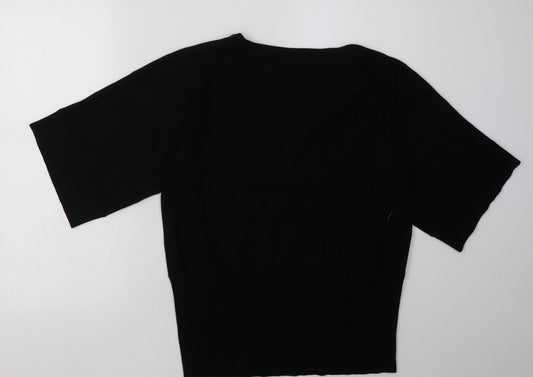 Cable & Gauge Womens Black Polyester Pullover Sweatshirt Size M Pullover
