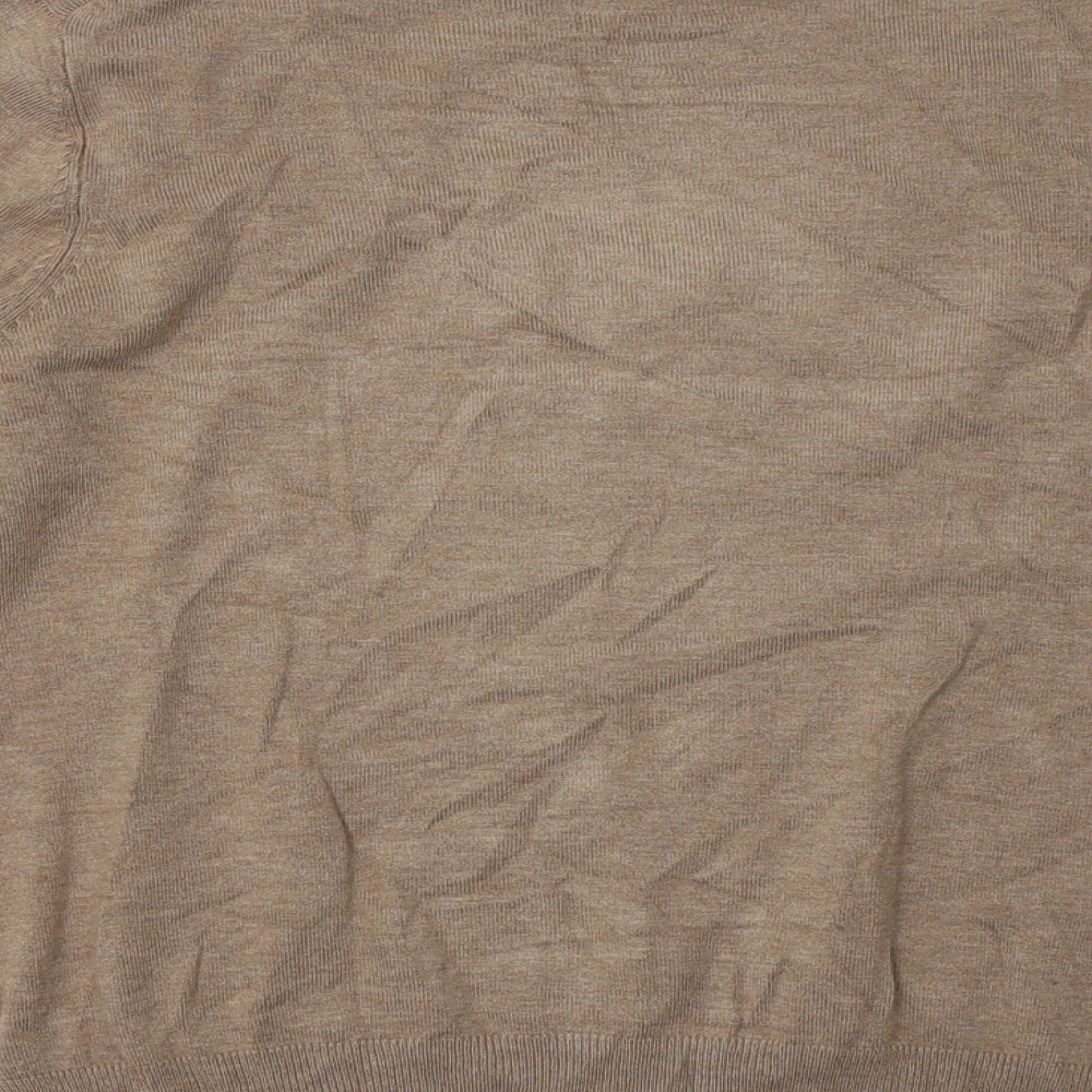 Marks and Spencer Womens Beige Viscose Sweatshirt Size 14 Pullover