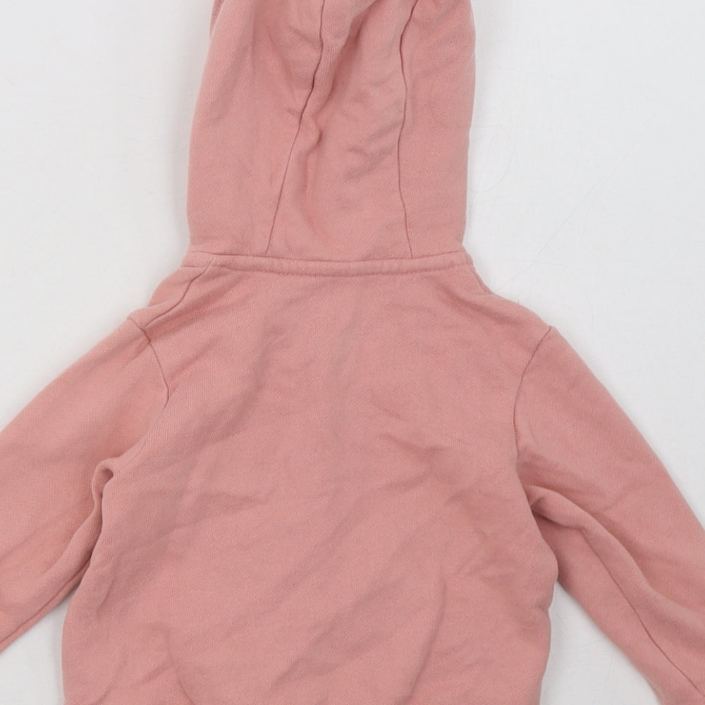 Nutmeg Girls Pink Cotton Full Zip Hoodie Size 2 Years Zip
