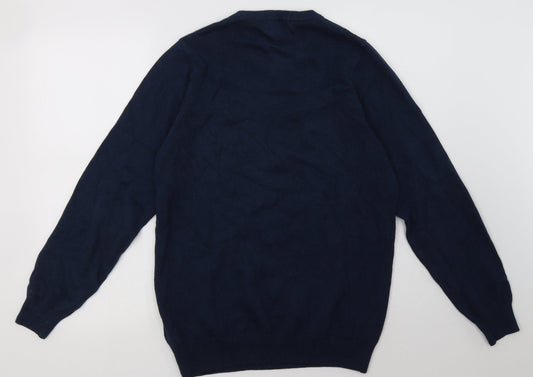 Marks and Spencer Mens Blue Cotton Pullover Sweatshirt Size S