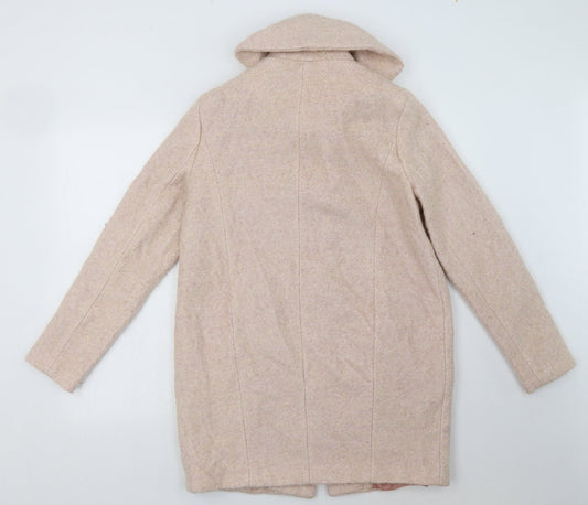 Sainsburys Womens Pink Overcoat Coat Size 10 Button