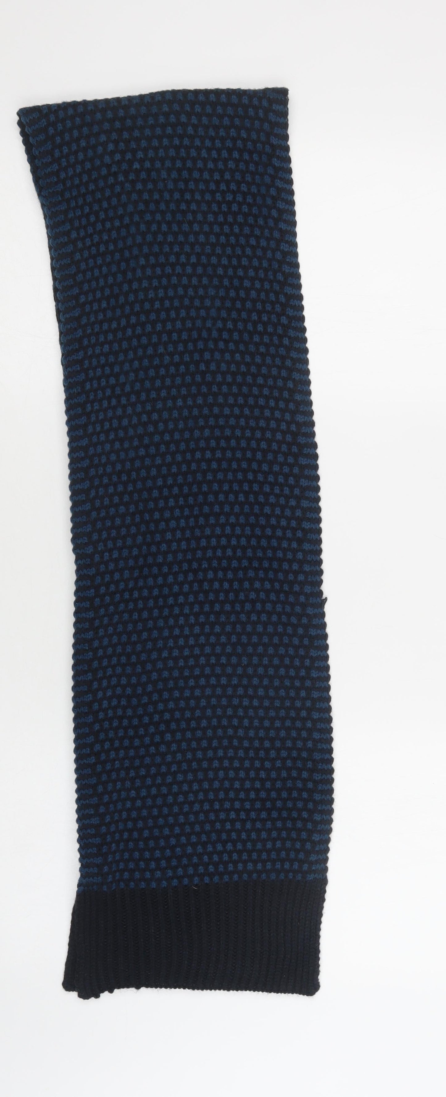 Preworn Blue Geometric Scarf One Size