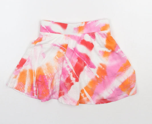 Place Girls Multicoloured Tie Dye Polyester Flare Skort Size S Regular Pull On