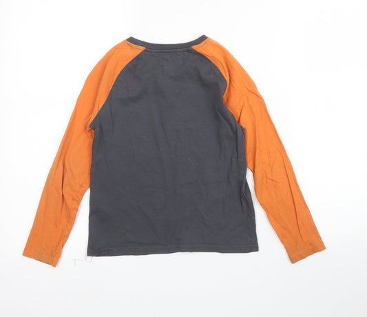 Neon Sheep Boys Orange Cotton Basic T-Shirt Size 5 Years Round Neck