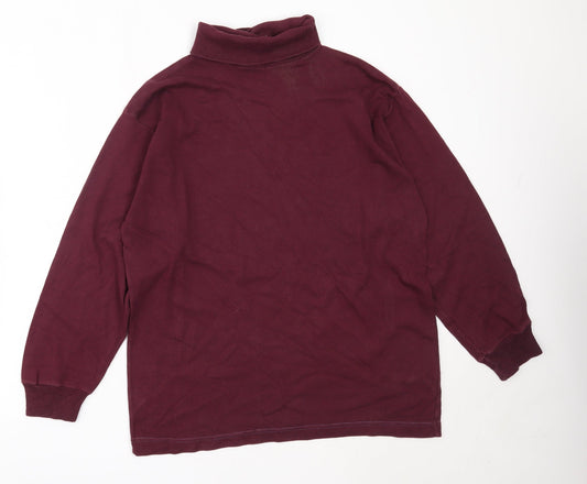 Preworn Womens Purple Cotton Pullover Sweatshirt Size M