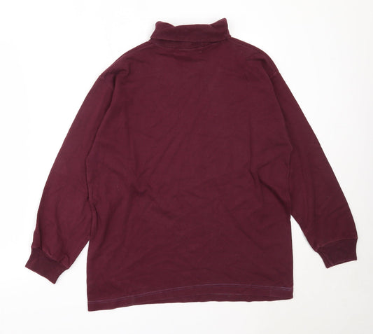 Preworn Womens Purple Cotton Pullover Sweatshirt Size M