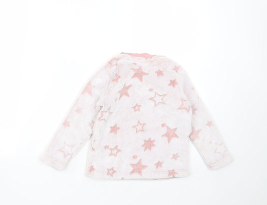 Nutmeg Girls Pink Geometric Polyester Top Pyjama Top Size 3-4 Years - Star Pattern