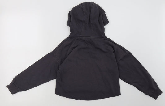 George Girls Grey Cotton Pullover Hoodie Size 9-10 Years Pullover - powerful
