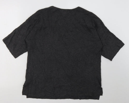 Warehouse Womens Grey Viscose Pullover Sweatshirt Size 6 Pullover