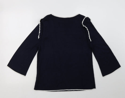 Marks and Spencer Womens Blue Viscose Pullover Sweatshirt Size 12 Pullover