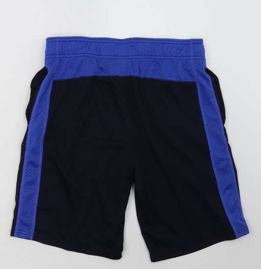 gao Mens Blue Polyester Sweat Shorts Size S L10 in Regular Tie