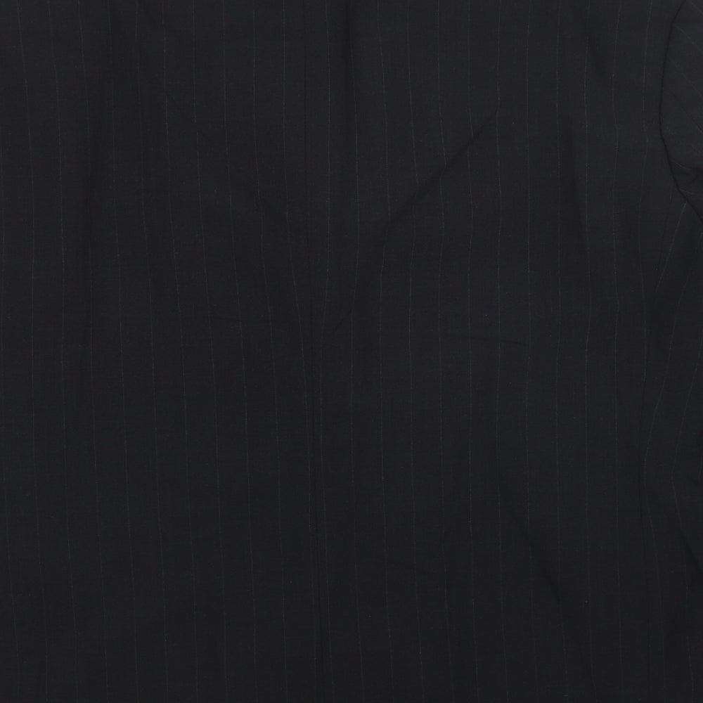 M&S Mens Grey Striped Jacket Blazer Size 42 Button