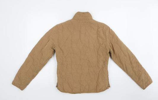 Jack Turply Womens Beige Floral Quilted Jacket Size 12 Zip