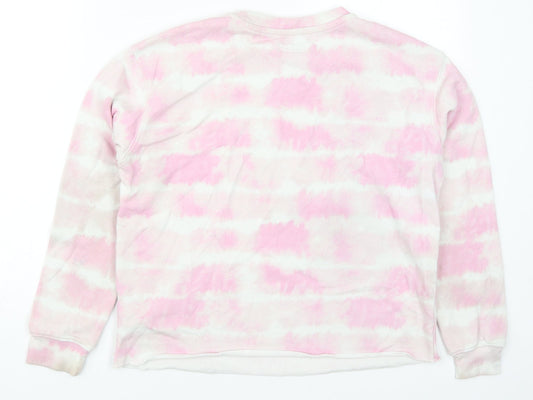 Primark Girls Pink Cotton Pullover Sweatshirt Size 12-13 Years Pullover - Tie Dye