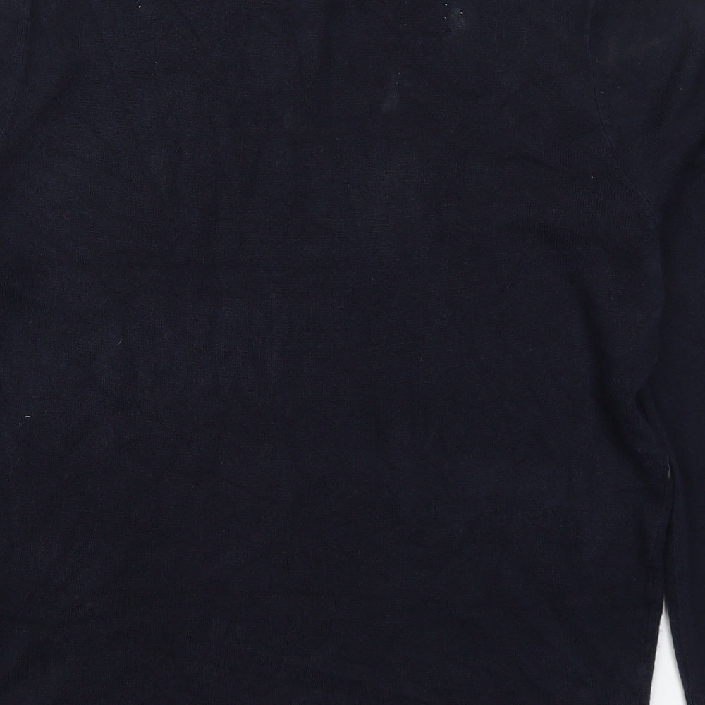 Matalan Mens Blue Collared Acrylic Pullover Jumper Size L