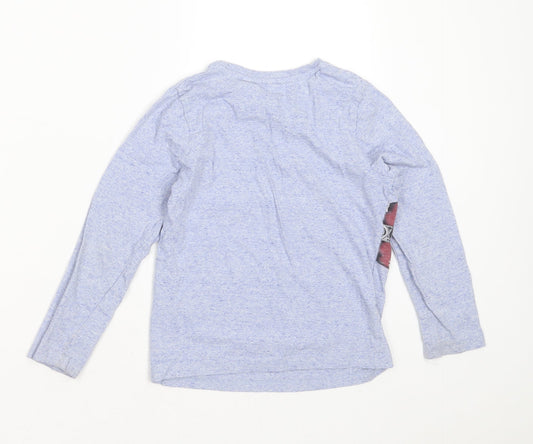 Skate Nation Boys Blue Cotton Basic T-Shirt Size 8 Years Round Neck - skating
