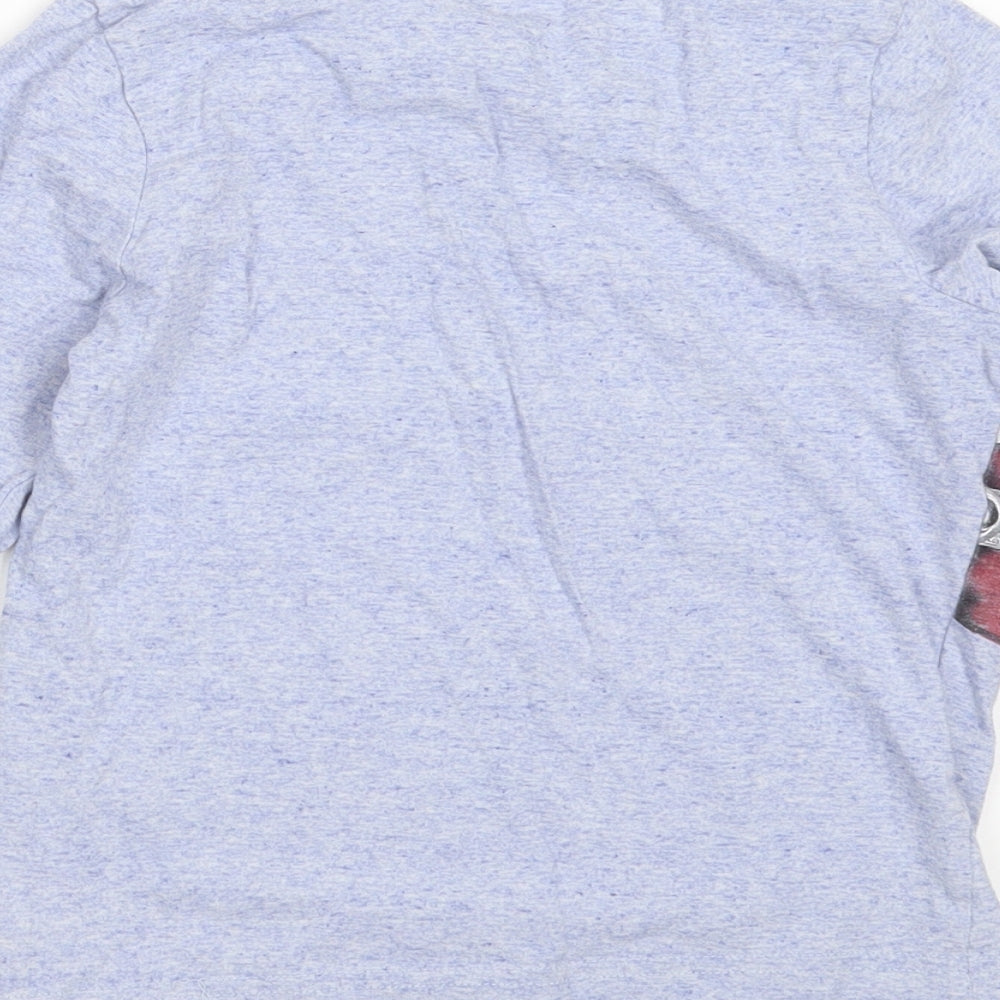 Skate Nation Boys Blue Cotton Basic T-Shirt Size 8 Years Round Neck - skating