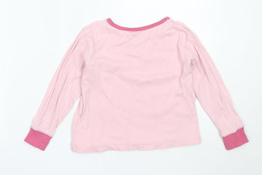 Matalan Girls Pink Solid Cotton Top Pyjama Top Size 4-5 Years