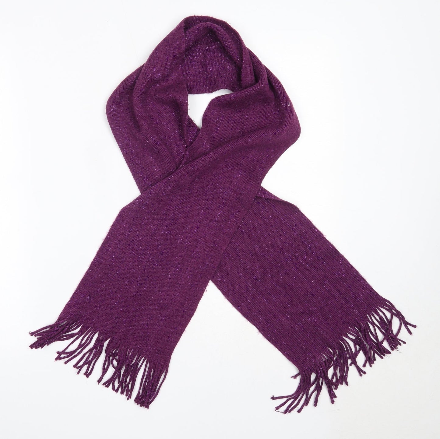 Preworn Womens Purple Acrylic Scarf