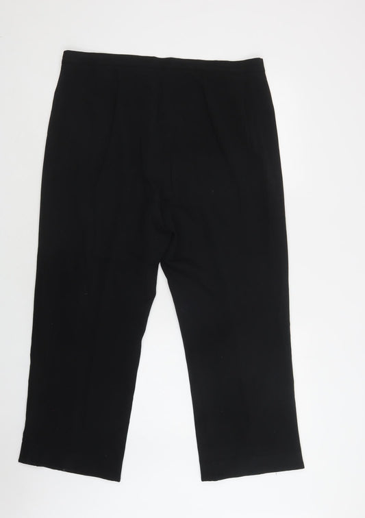 CC Womens Black Polyester Dress Pants Trousers Size 18 L25 in Regular Button