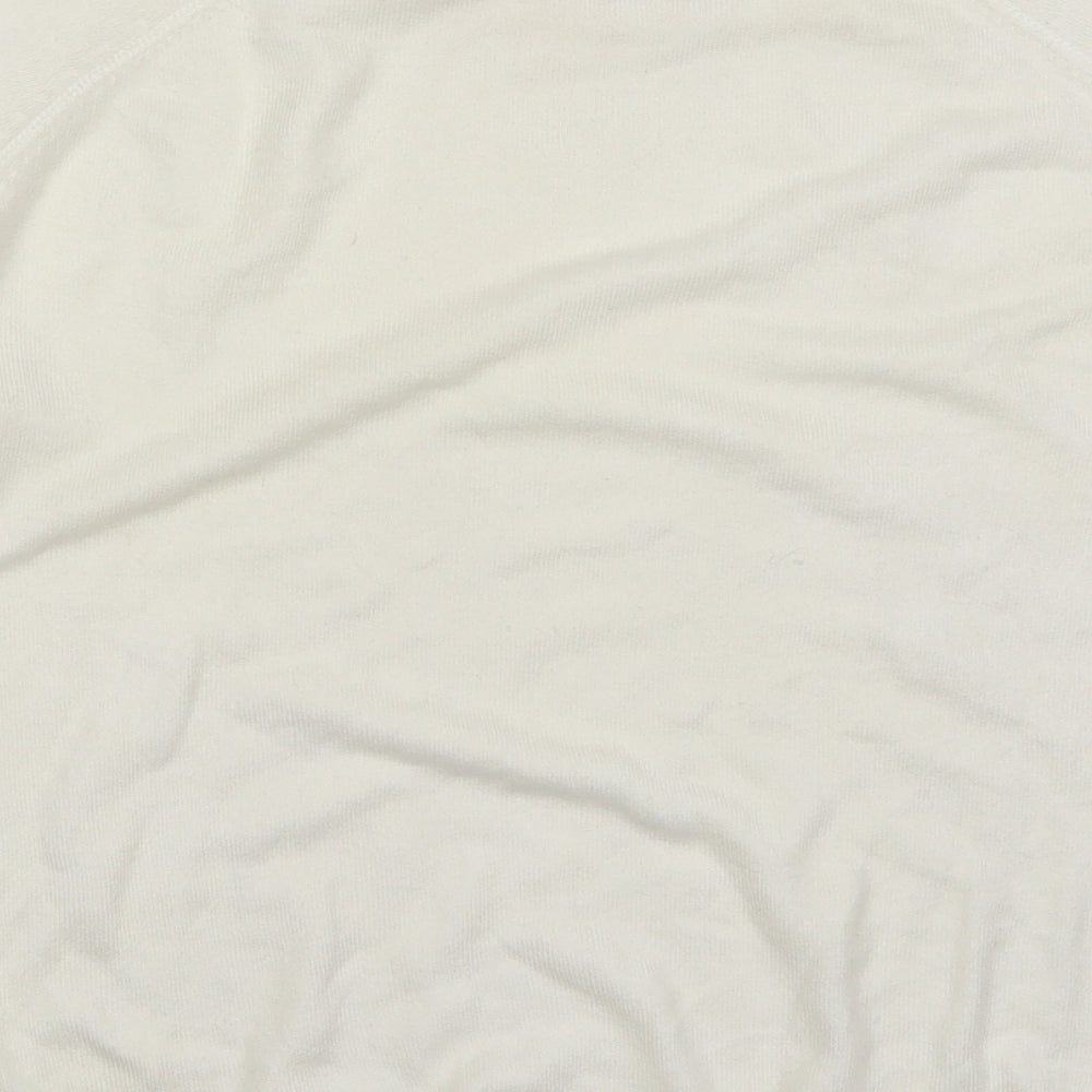 Sweet Romeo Womens Ivory Round Neck Acrylic Pullover Jumper Size M