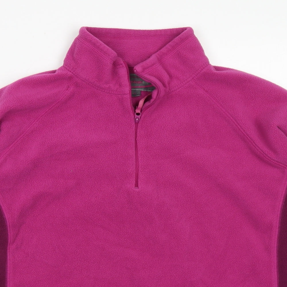 Mountain Life Womens Purple Colourblock Polyester Pullover Sweatshirt Size 12 Zip