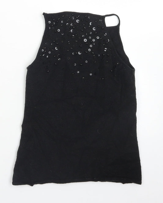 Fenn Wright Manson Womens Grey Wool Cropped Tank Size S Square Neck