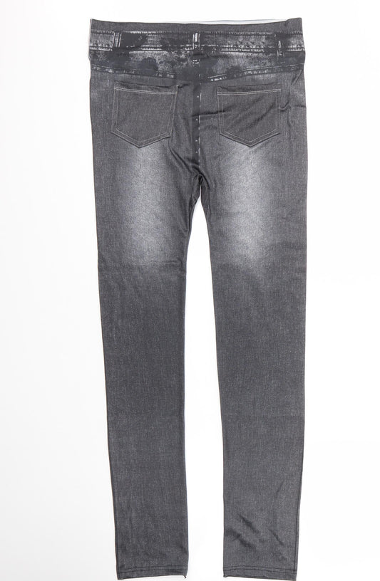 Jegging Womens Grey Polyester Carrot Leggings Size 2XL L29 in