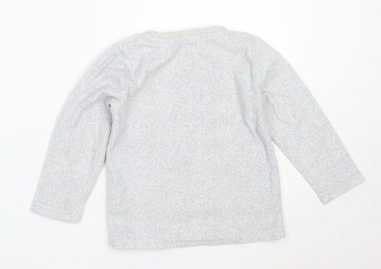 Young Dimension Girls Grey Solid Polyester Top Pyjama Top Size 2-3 Years