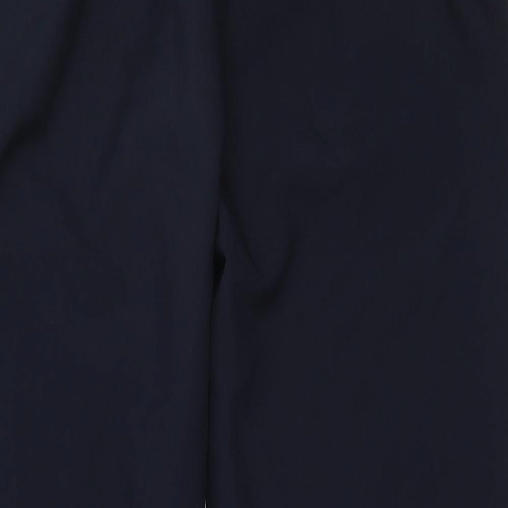 Sarah Hamilton Womens Blue Polyester Trousers Size 14 L24.5 in Regular