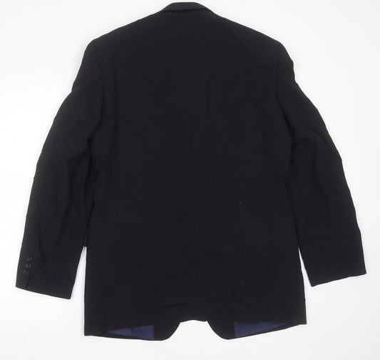 Principles Mens Black Wool Jacket Suit Jacket Size 38