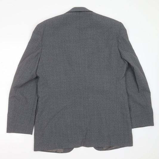 Marks and Spencer Mens Grey Polyester Jacket Suit Jacket Size 40