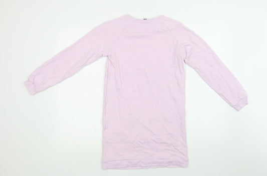 George Girls Purple Cotton Tunic Sweatshirt Size 11-12 Years