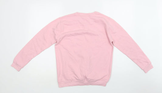 Just Hoods Girls Pink Cotton Pullover Sweatshirt Size 12 Years