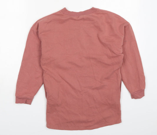 TU Girls Pink Cotton Pullover Sweatshirt Size 10 Years Pullover - Wonderful