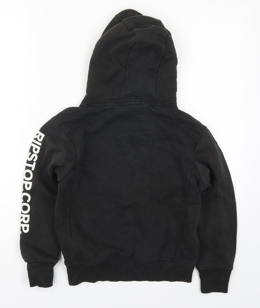 Ripstop Boys Black Cotton Pullover Hoodie Size S Pullover