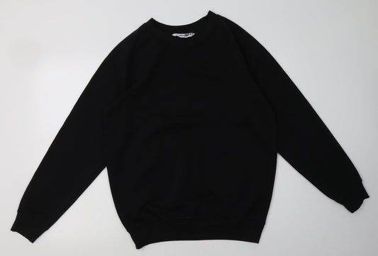 Alexandra Mens Black Polyester Pullover Sweatshirt Size M