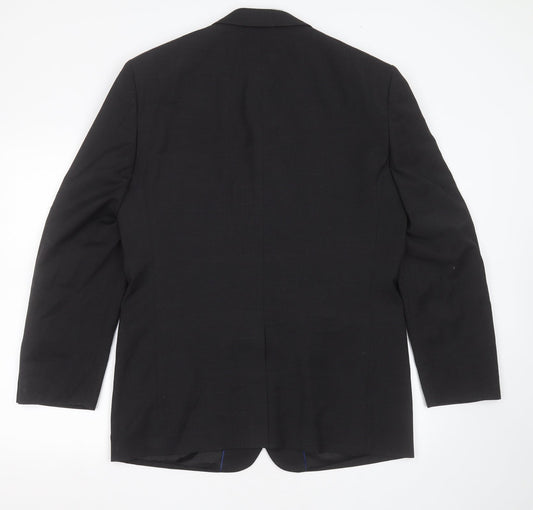 Brook Taverner Mens Grey Polyester Jacket Suit Jacket Size 40