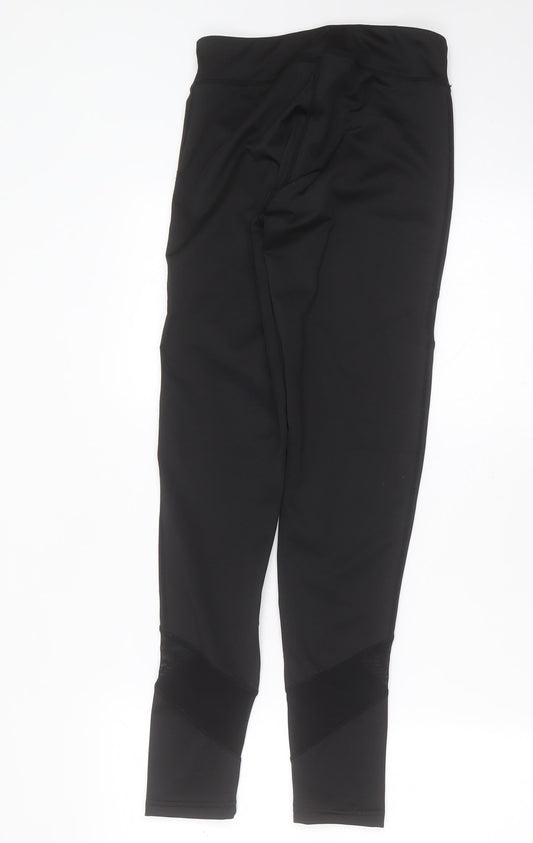 Preworn Womens Black Polyester Capri Leggings Size S L28 in Extra-Slim