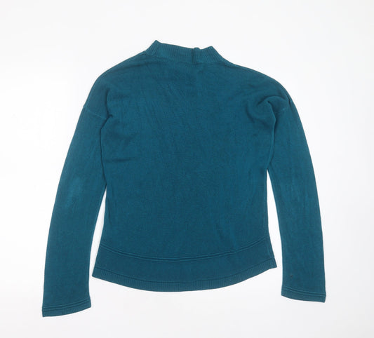VIDA VI Womens Blue Round Neck Acrylic Pullover Jumper Size M