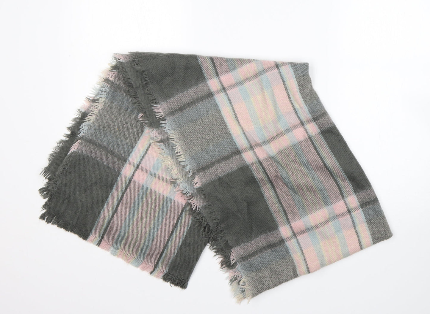 Atmosphere Womens Multicoloured Plaid Acrylic Shawl/Wrap