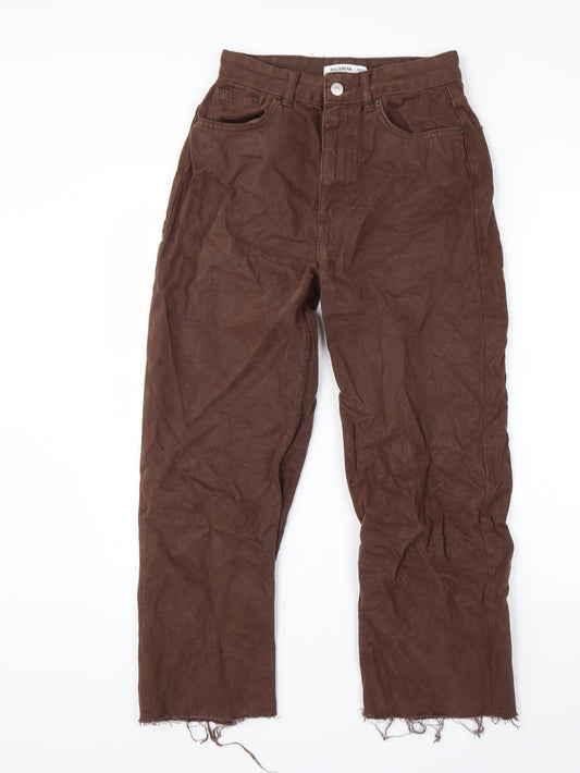 Pull&Bear Womens Brown   Cropped Jeans Size 8 L25 in Regular
