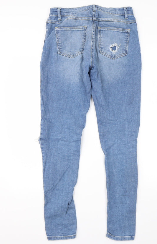 Quiz Womens Blue Cotton Skinny Jeans Size 8 L29 in Regular