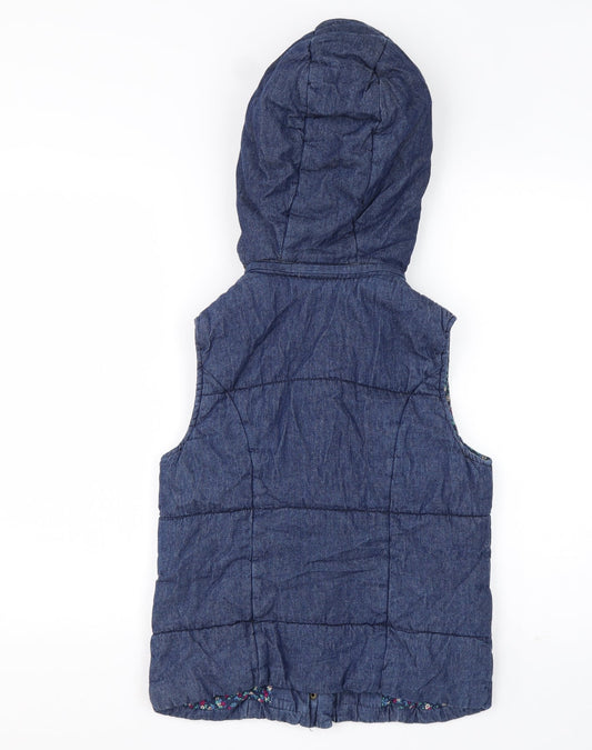 New Look Womens Blue Gilet Coat Size 8