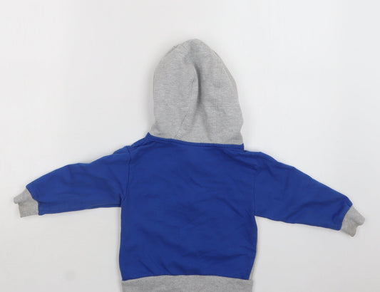 Studio Baby Grey Colourblock Cotton Full Zip Jumper Size 12-18 Months Zip