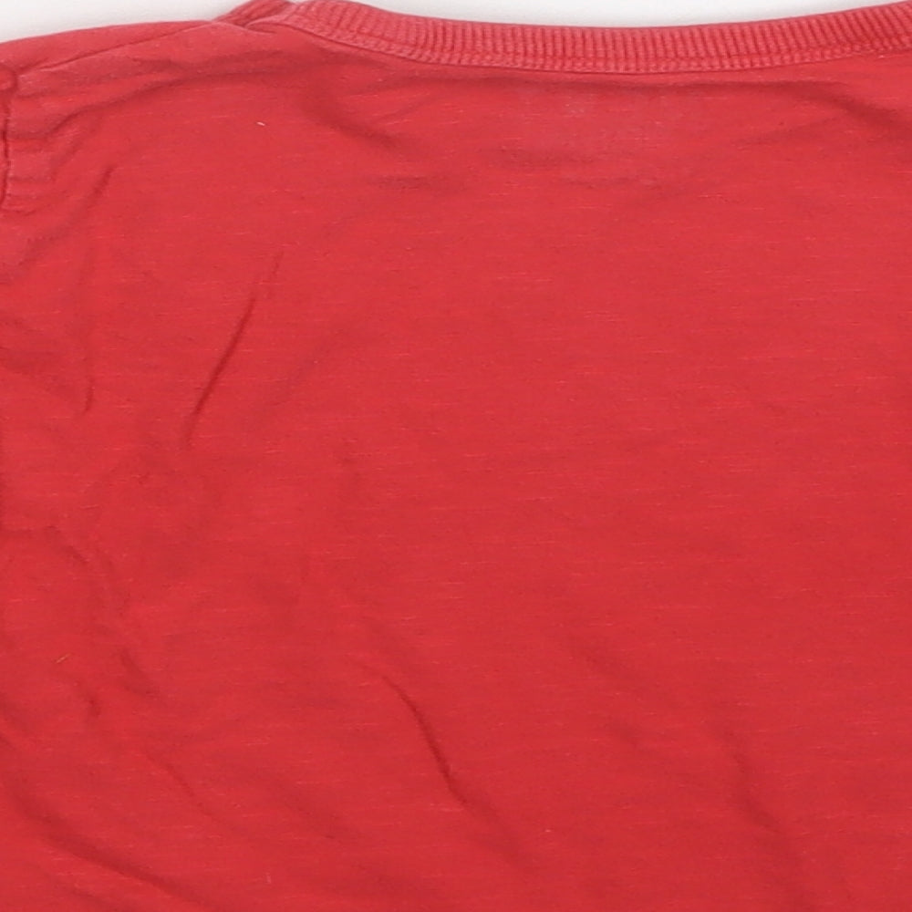 NEXT Baby Red Cotton Basic T-Shirt Size 12-18 Months Crew Neck