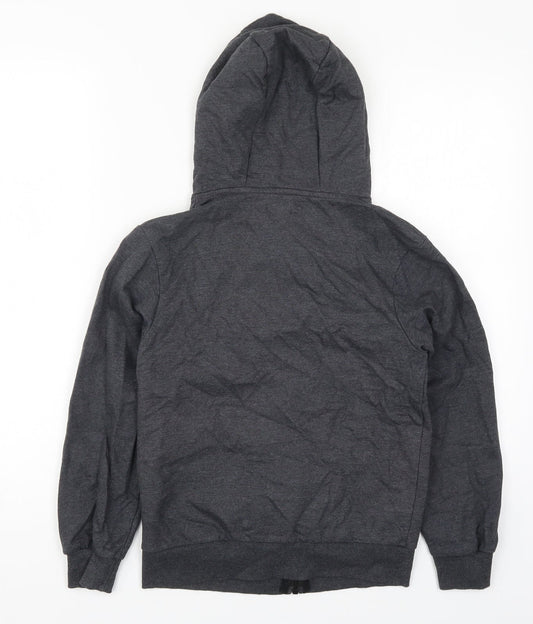 Studio Boys Grey Cotton Full Zip Hoodie Size 10-11 Years Zip - Online Offline Connect